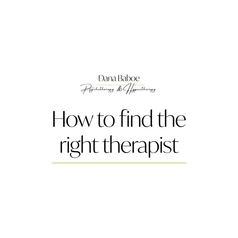 How to find the right therapist Dana Baboe Integrative Psychotherapy Hypnotherapy Liverpool UK