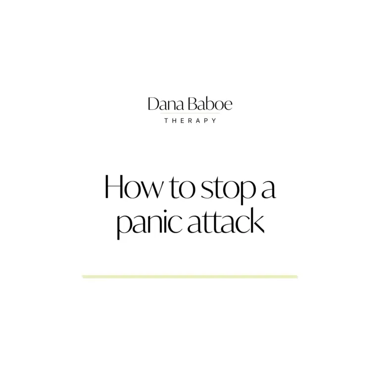 How To Stop A Panic Attack Dana Baboe Online Anxiety Therapist Liverpool UK Psychotherapy Hypnotherapy online therapy
