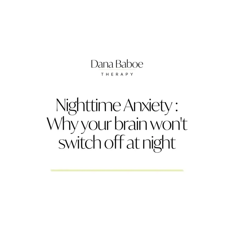 Nighttime Anxiety - Why Your Brain Won't Switch Off At Night Dana Baboe Online Anxiety Therapist Liverpool UK Psychotherapy Hypnotherapy online therapy